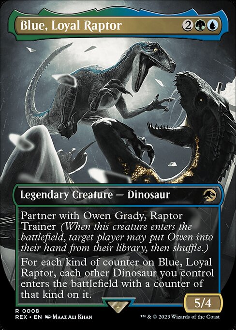 Blue, Loyal Raptor (Borderless) - REX - 8