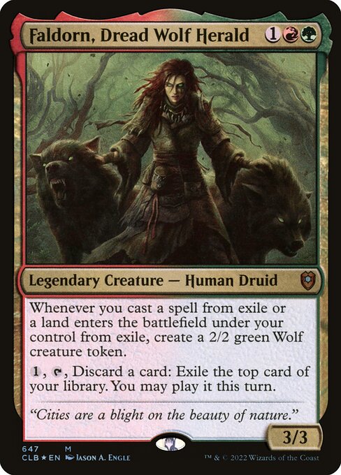 Faldorn, Dread Wolf Herald (Foil) - CLB - 647