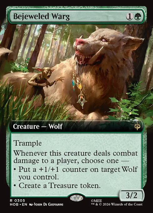 Bejeweled Warg (Extended Art) (Foil) - HOB - 305