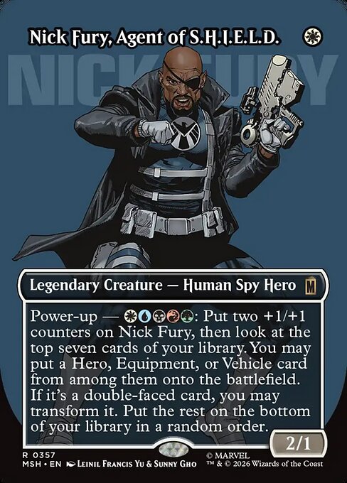Nick Fury, Agent of S.H.I.E.L.D. (Borderless) (0357) (Foil) - MSH - 357