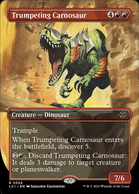 Trumpeting Carnosaur (Borderless) - LCI - 324