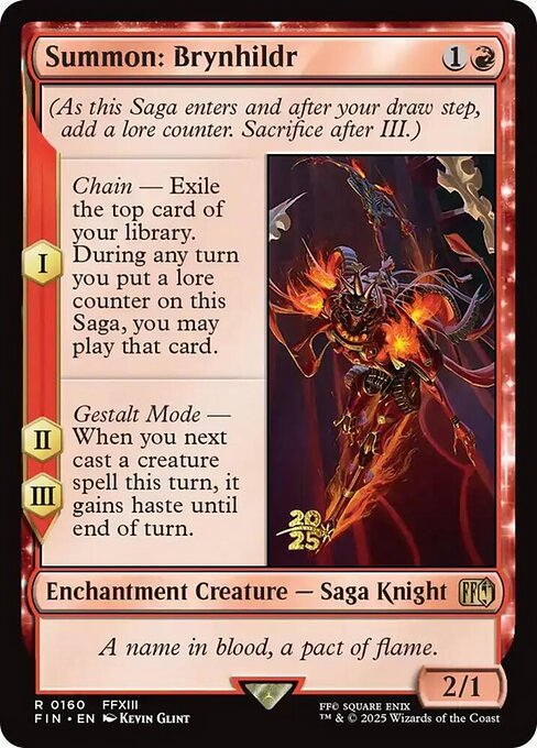 Summon: Brynhildr (Foil) - PFIN - 160s