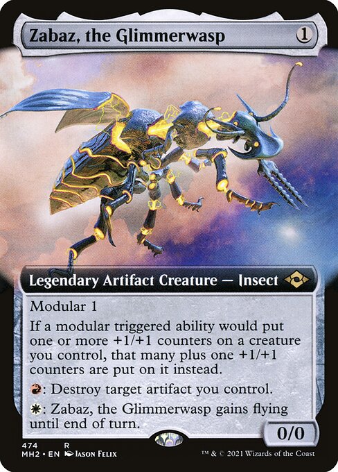 Zabaz, the Glimmerwasp (Extended Art) - MH2 - 474
