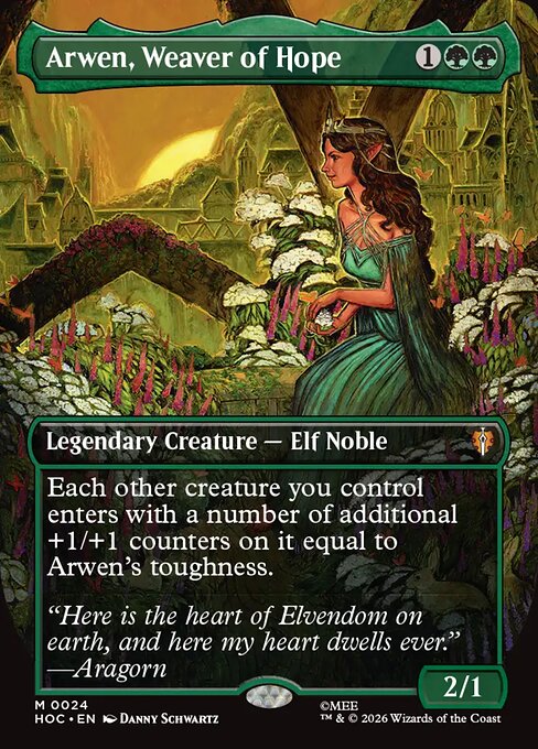 Arwen, Weaver of Hope (Borderless) (Foil) - HOC - 24