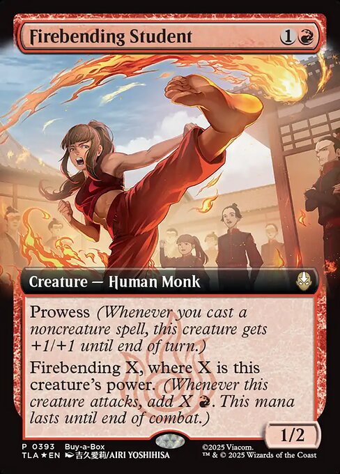 Firebending Student (Extended Art) (Foil) - TLA - 393