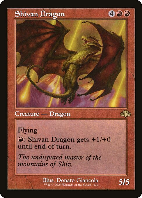 Shivan Dragon (Retro Frame) (Foil) - DMR - 329