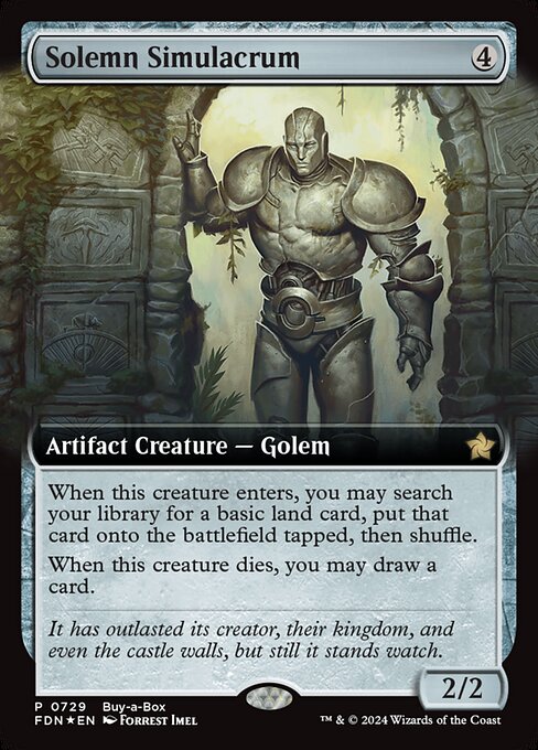 Solemn Simulacrum (Extended Art) (Foil) - FDN - 729