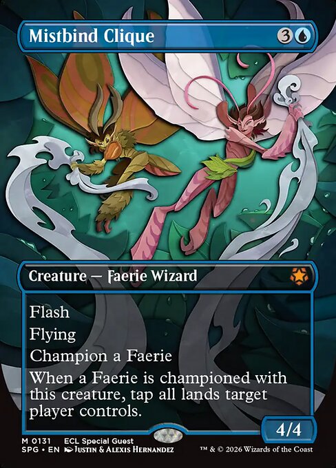 Mistbind Clique (Borderless) (Foil) - SPG - 131