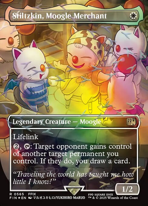 Stiltzkin, Moogle Merchant (Borderless) (Chocobo Track Foil) - FIN - 565