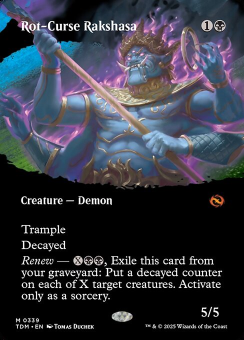 Rot-Curse Rakshasa (Borderless) (Foil) - TDM - 339