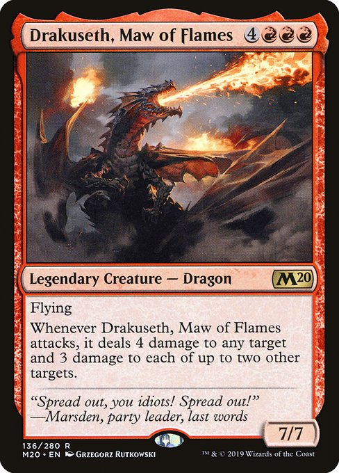 Drakuseth, Maw of Flames (Foil) - M20 - 136