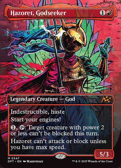 Hazoret, Godseeker (Borderless) (Foil) - DFT - 347