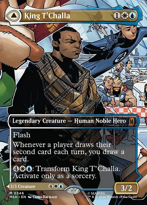 King T'Challa (Borderless) (0346) (Foil) - MSH - 346