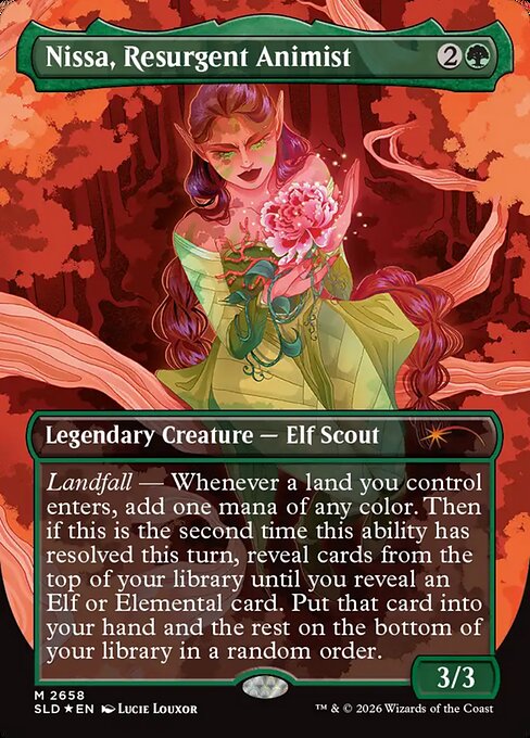 Nissa, Resurgent Animist (Foil) - SLD - 2658