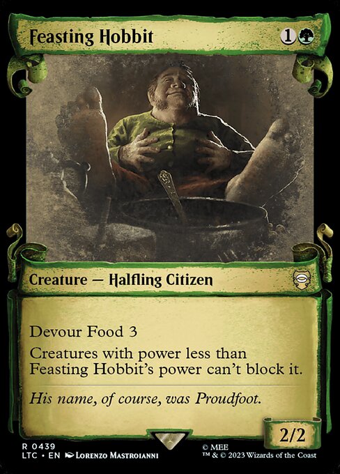 Feasting Hobbit (Showcase Scrolls) (Foil) - LTC - 439