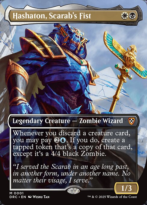 Hashaton, Scarab's Fist (Borderless) (Foil) - DRC - 1