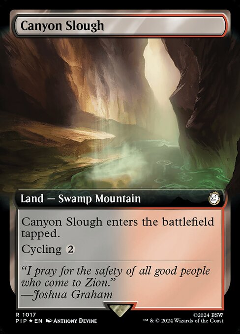 Canyon Slough (Extended Art) (Surge Foil) - PIP - 1017