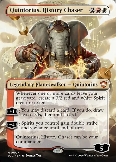 Quintorius, History Chaser (Borderless) (Foil) - SOC - 7