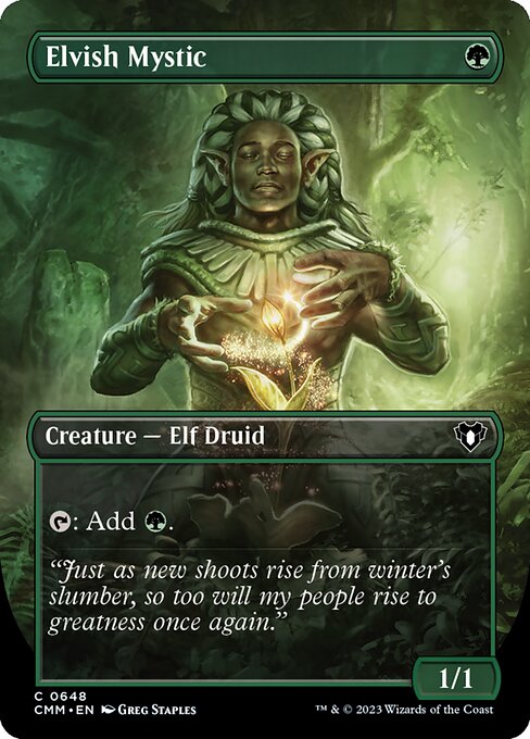 Elvish Mystic (Borderless) - CMM - 648