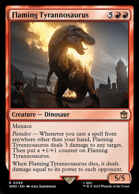 Flaming Tyrannosaurus - WHO - 85