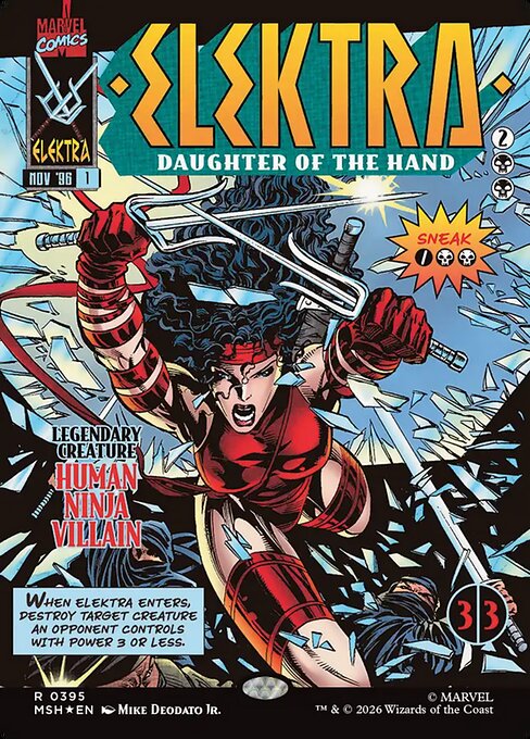 Elektra, Daughter of the Hand (Borderless) (0395) (Foil) - MSH - 395