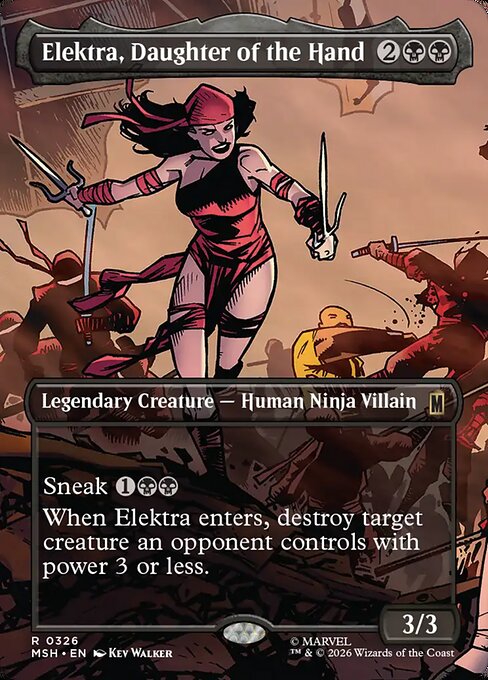 Elektra, Daughter of the Hand (Borderless) (0326) - MSH - 326