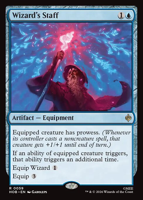 Wizard's Staff (Foil) - HOB - 59
