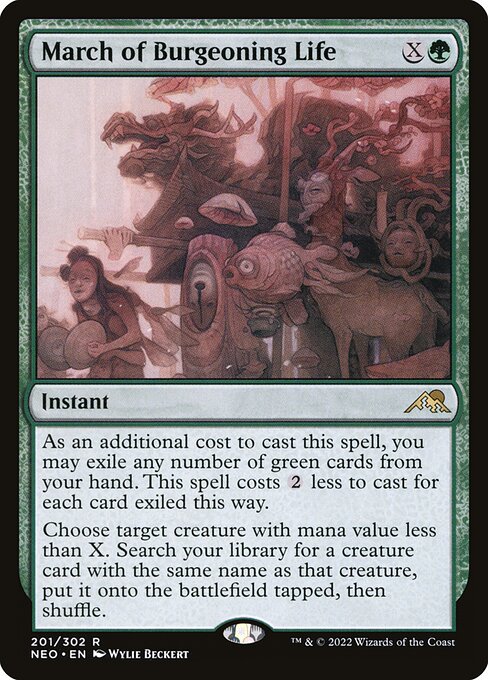 March of Burgeoning Life (Foil) - NEO - 201