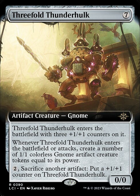 Threefold Thunderhulk (Extended Art) (Foil) - LCI - 390