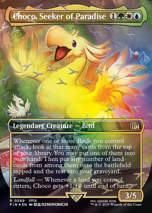 Choco, Seeker of Paradise (Borderless) (Chocobo Track Foil) - FIN - 569