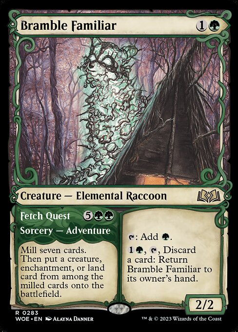 Bramble Familiar (Showcase) (Foil) - WOE - 283