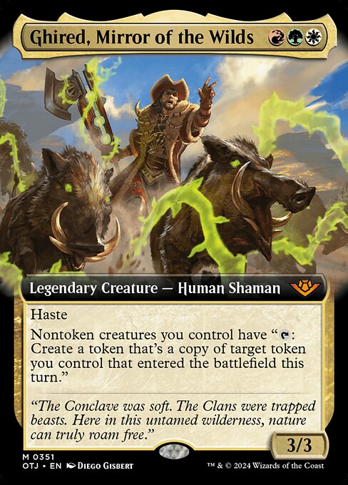 Ghired, Mirror of the Wilds (Extended Art) (Foil) - OTJ - 351
