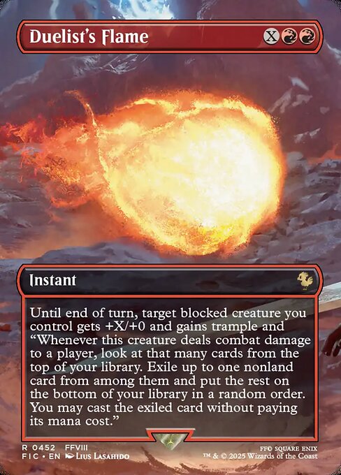 Duelist's Flame (Borderless) (Foil) - FIC - 452