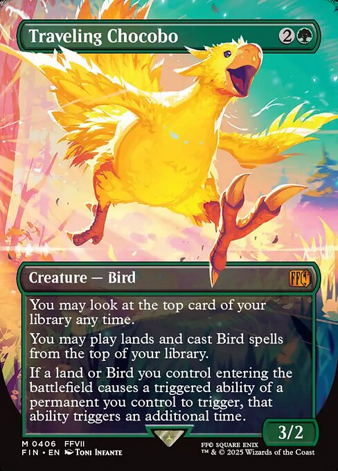 Traveling Chocobo (Borderless) (Foil) - FIN - 406