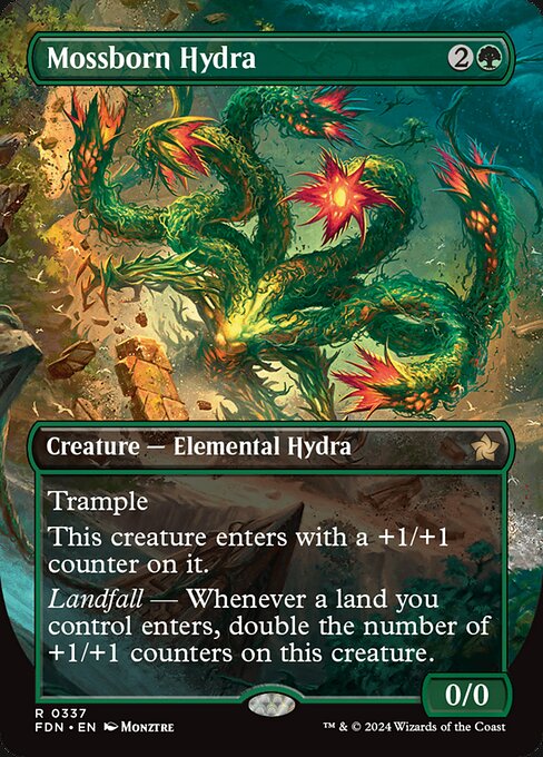 Mossborn Hydra (Borderless) - FDN - 337