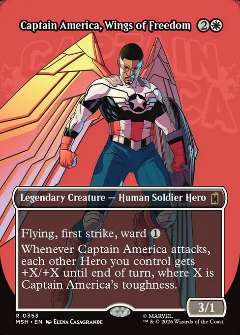 Captain America, Wings of Freedom (Borderless) - MSH - 353