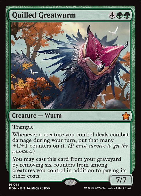 Quilled Greatwurm (Foil) - FDN - 111