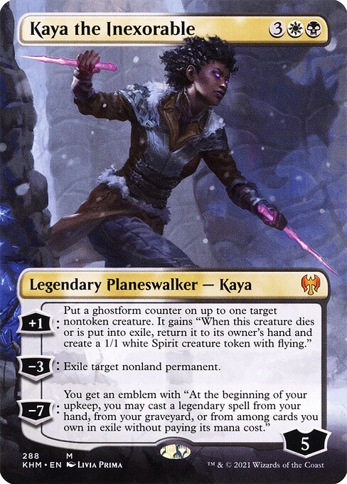 Kaya the Inexorable (Borderless) (Foil) - KHM - 288
