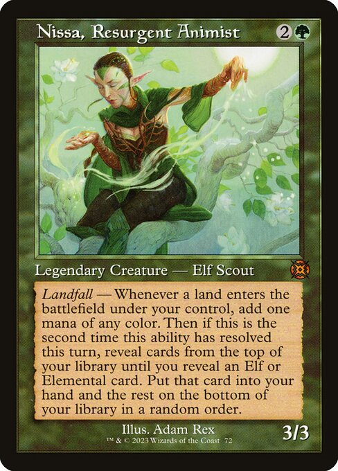 Nissa, Resurgent Animist (Retro Frame) - MAT - 72