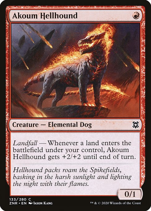Akoum Hellhound (Foil) - ZNR - 133