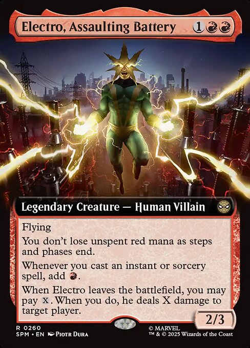 Electro, Assaulting Battery (Extended Art) (Foil) - SPM - 260
