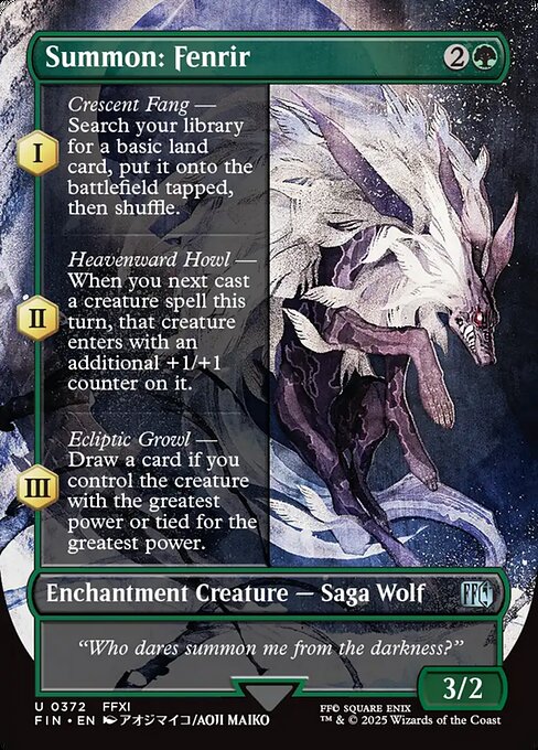 Summon: Fenrir (Borderless) (Foil) - FIN - 372