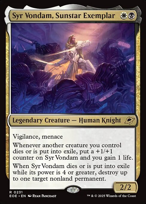 Syr Vondam, Sunstar Exemplar - EOE - 231