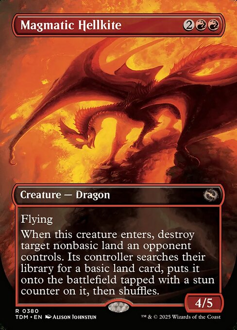 Magmatic Hellkite (Borderless) (Foil) - TDM - 380