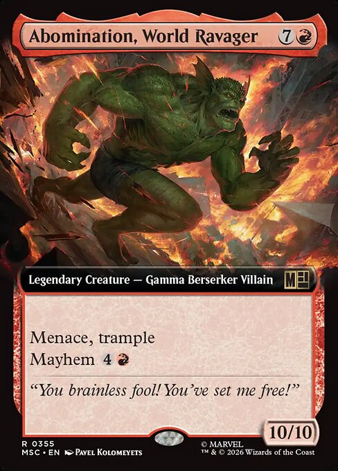 Abomination, World Ravager (Extended Art) - MSC - 355