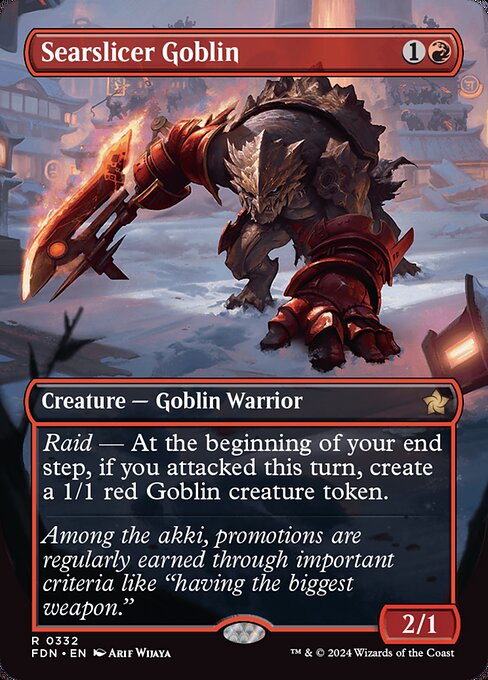 Searslicer Goblin (Borderless) - FDN - 332