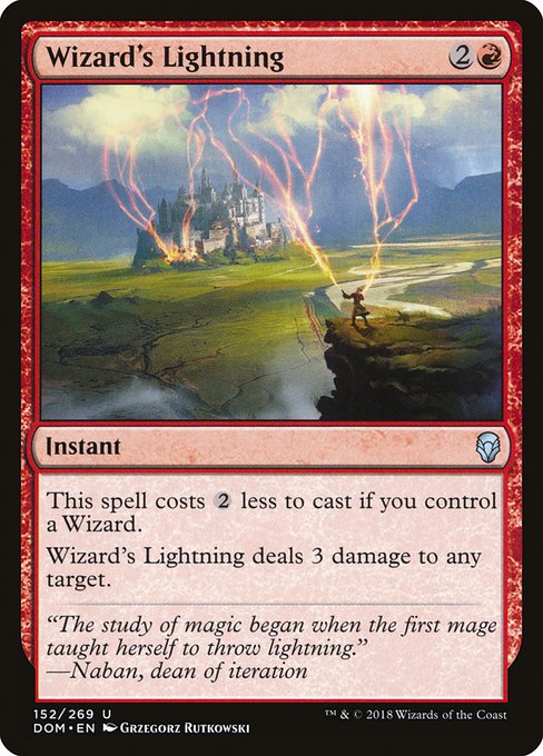 Wizard's Lightning (Foil) - DOM - 152