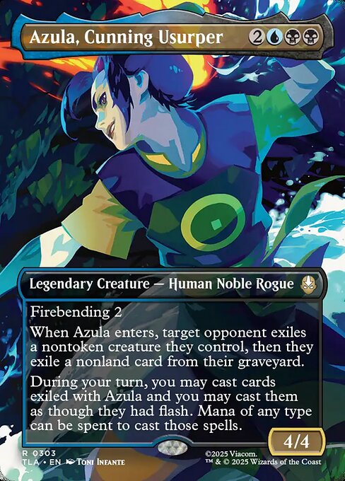 Azula, Cunning Usurper (Borderless) (Foil) - TLA - 303