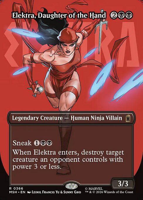 Elektra, Daughter of the Hand (Borderless) (0366) - MSH - 366