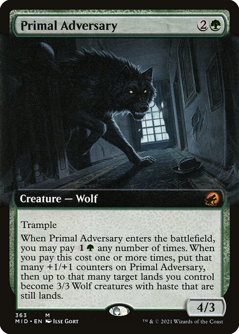 Primal Adversary (Extended Art) (Foil) - MID - 363